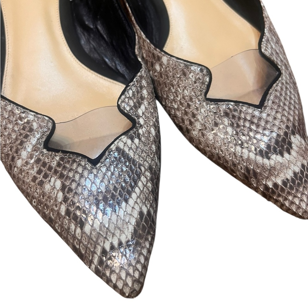 Alexandre Birman Brown Snakeskin Patterned Pointe… - image 4